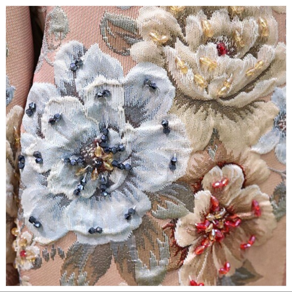 Gorgeous Romantic Embellished Rose Bomber Jacket The Luyzah - Picture 15 of 16